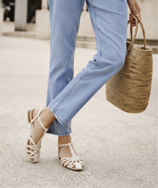 Women's Premium Leather Flat Sandals – Elegant Comfort for Every Occasion,  Fashionable Resort Roman Shoes