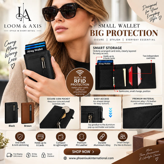Women’s Anti-Skimming Vertical Mini Card Holder